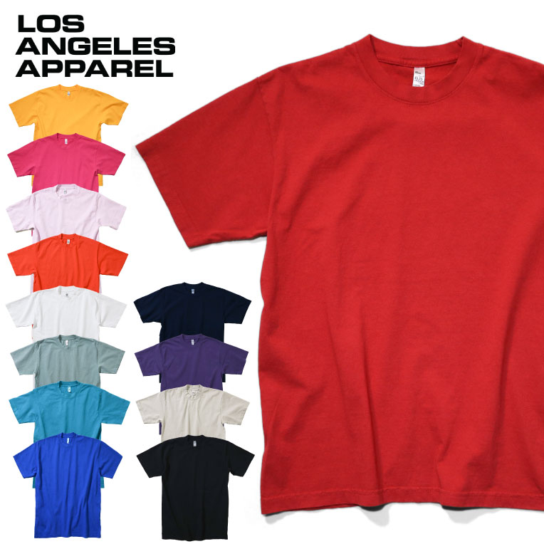 LOS ANGELES APPAREL / ロサンゼルスアパレル LAA1801GD Garment Dye Short Sleeve Crew Nek 6.5oz /ガーメントダイ 半袖クルーネック 6.5オンス -全13色-