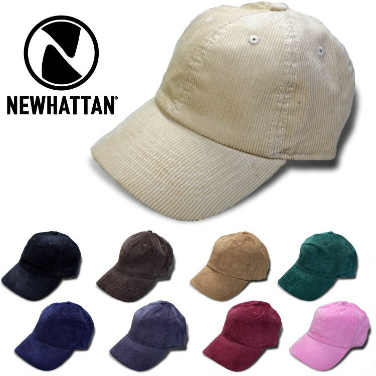 『NEWHATTAN/ニューハッタン』nhn1467 CORDUROY BASEBALL CAP / コーデュロイベースボールキャップ -全9色-