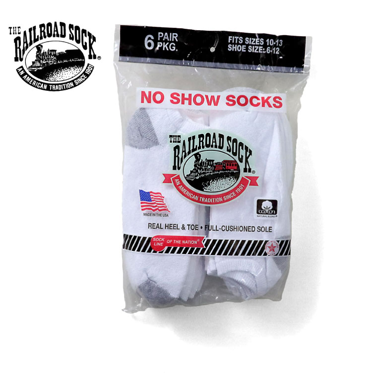 THE RAILROAD SOCK / レイルロードソックス RS6066 MENS 6Pair NO SHOW SOCKS / メンズアンクルソックス 6足パック -全1色-