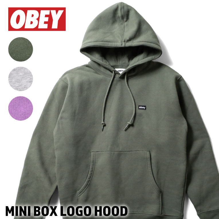 『OBEY / オベイ』OBEY133 MINI BOX LOGO HOOD / ミニボックス ロゴ フード -全3色-