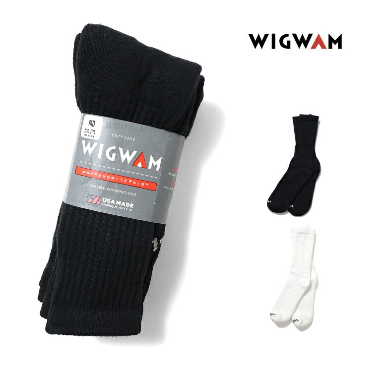 WIGWAM / ウィグワム wg-s1077 CREW 3P SOCKS / クルーソックス 3足 -全2色-