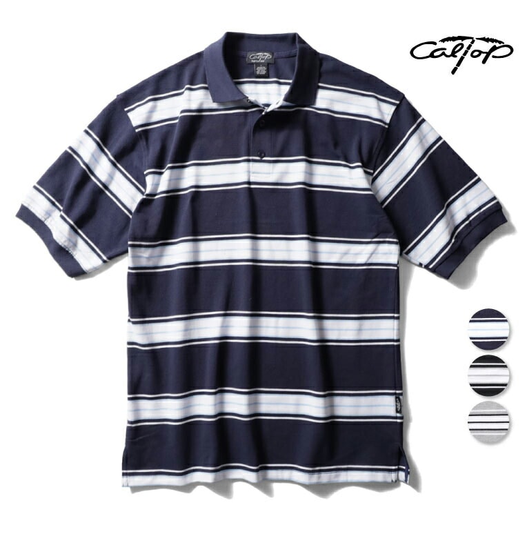 CAL TOP / キャルトップ CLTP777 STRIPE POLO SHIRT / ストライプ ポロシャツ -全3色- 