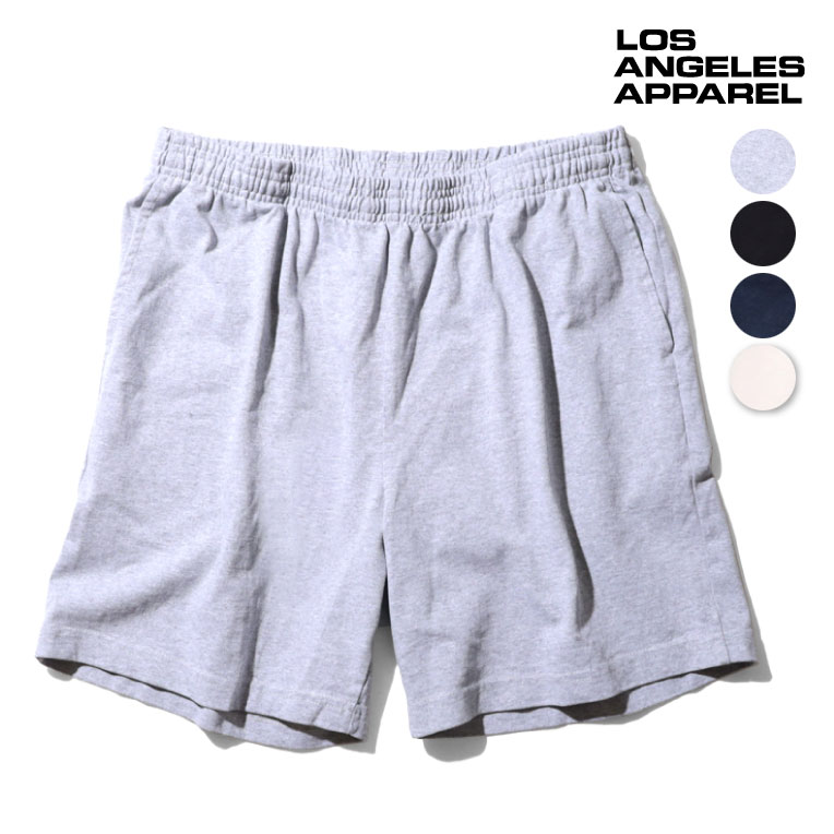 LOS ANGELES APPAREL / ロサンゼルスアパレル L-1241GD Men's Heavy Jersey Mid Short / メンズハーフパンツ -全4色-