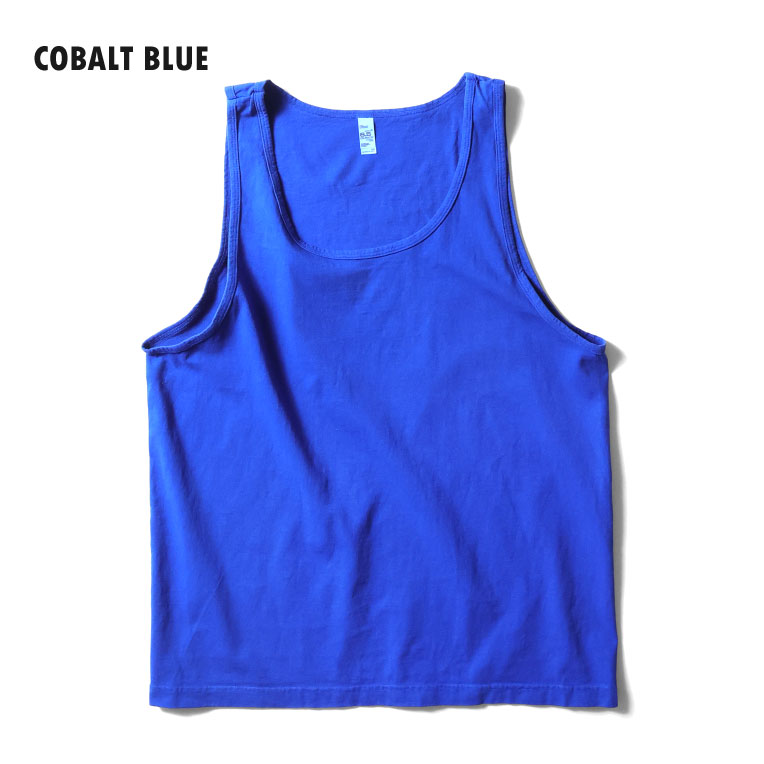厚手USA製ロサンゼルスカリフォルニアリバーシブルタンクトップ紺灰GYM筋トレ LOS ANGELES APPAREL / ロサンゼルスアパレル L-1815GD 6.5oz GD BASIC