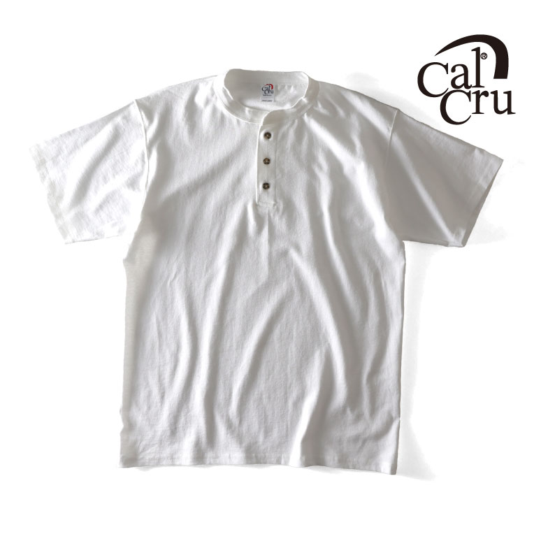 CALCRU / カルクルー CLCR002 3 BUTTON 7.2oz HENLEY / 3ボタン7.2オンスヘンリーネック半袖Tシャツ -全3色- 