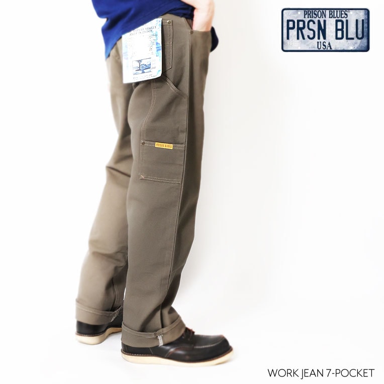 PRISON BLUES / プリズンブルース PRBS191OD WORK JEAN 7-POCKET / ワークジーンズ 7ポケット -全2色- 