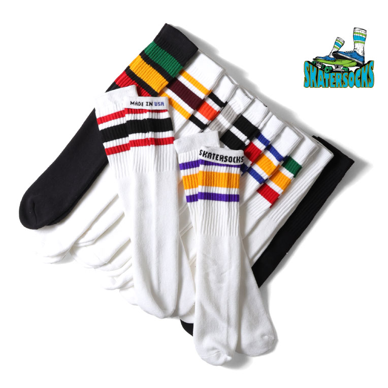 SKATER SOCKS / スケーターソックス SKATER19 19 inch MID-CALF STRIPE TUBE SOCKS / 19インチ ストライプチューブソックス  -全12色-