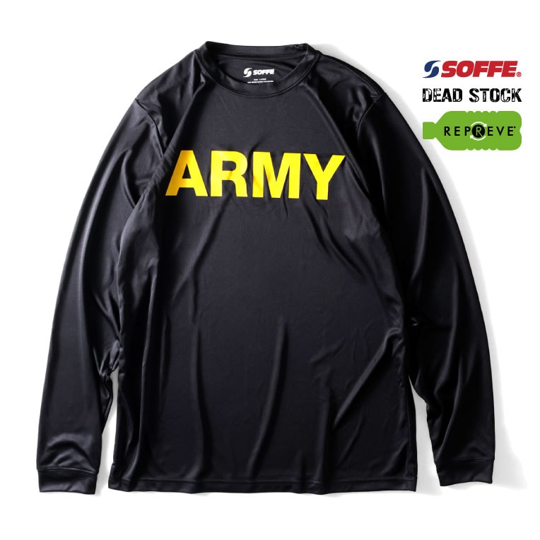 SOFFE / ソフィー SF8856A ARMY PT LONG SLEEVE TEE / アメリカ陸軍PT長袖Tシャツ  -全1色-