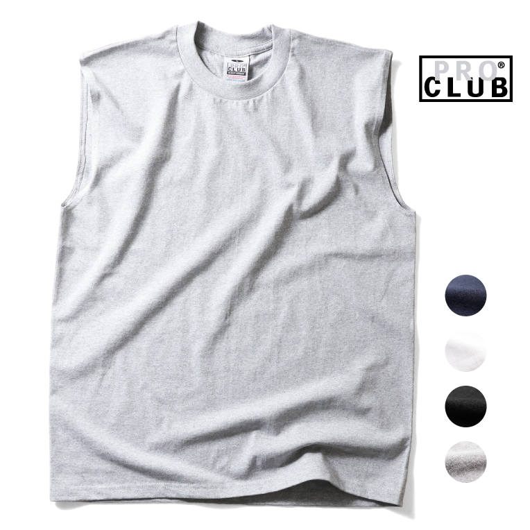 PRO CLUB/プロクラブ  PCB113 PRO CLUB HEAVYWEIGHT SLEEVELESS MUSCLE TEE / ヘビーウェイト スリーブレス マッスル TEEシャツ -全4色-