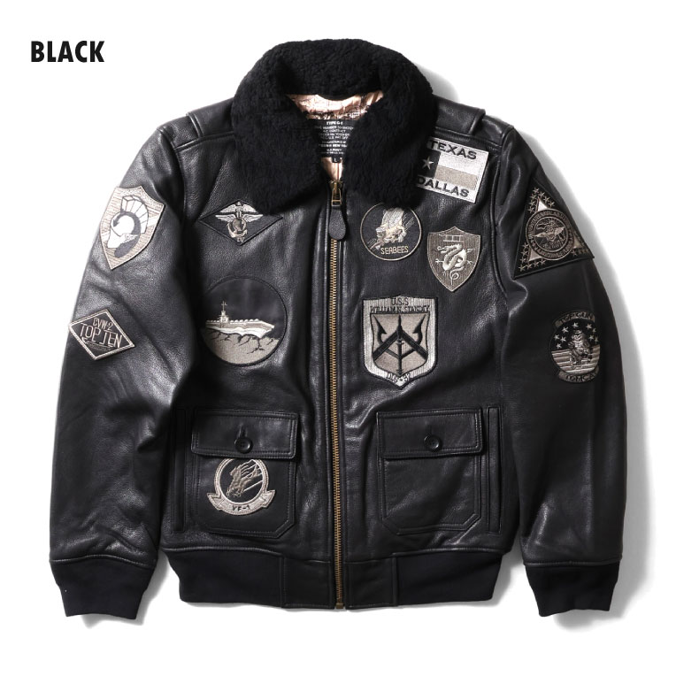 トップガンMA-1、 L-2ブラックエイセス　フルパッチ　OD L TOP GUN / トップガン TOPGUN007 TOP GUN OFFICIAL SIGNATURE SERIES