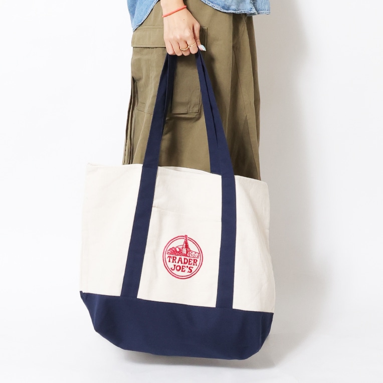 TRADER JOE'S / トレーダージョーズ  TJ2101 REUSABLE COTTON TOTE BAG / トートバッグ -全1色- 