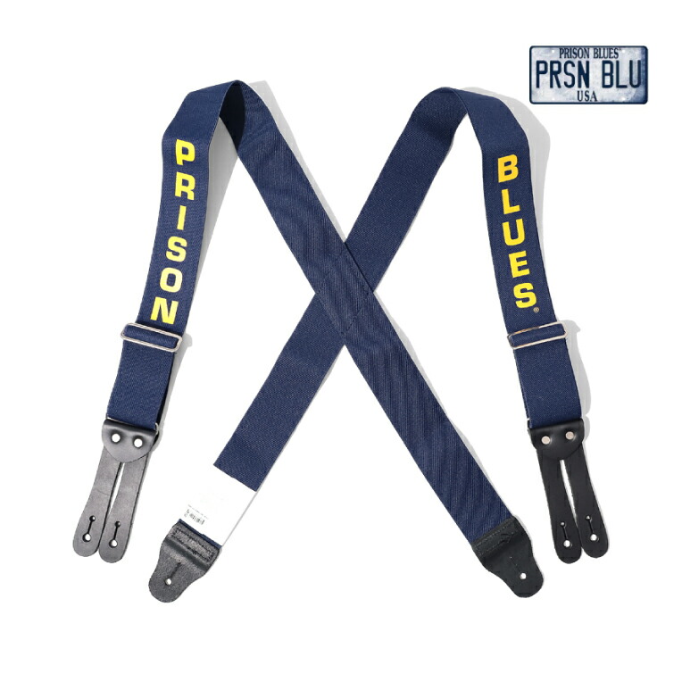 PRISON BLUES / プリズンブルース PRBS76040 PRINTED SUSPENDERS LEATHER END / プリントサスペンダー レザーエンド -全1色-