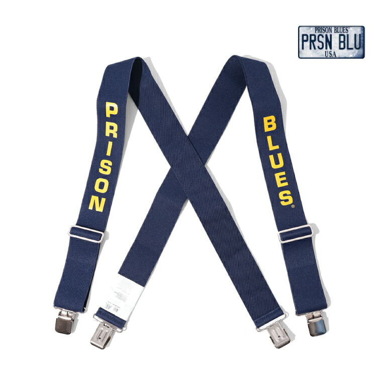 PRISON BLUES / プリズンブルース PRBS76041 PRINTED SUSPENDERS GATOR CLIP END / プリントサスペンダー ガータークリップエンド -全1色-