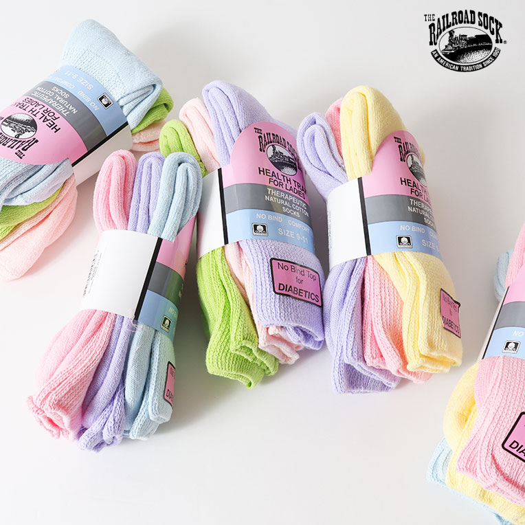 THE RAILROAD SOCK / レイルロードソックス RS635 HEALTHTRAK WOMEN'S THERAPEUTIC SOCKS / アソートレディースソックス -全6色- 