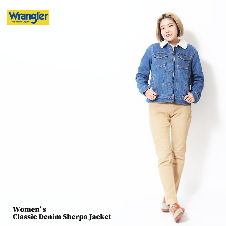 WRANGLER / ラングラー LWJ320 WOMEN'S CLASSIC DENIM SHERPA  JACKET / クラシックデニムボアジャケット -全1色-