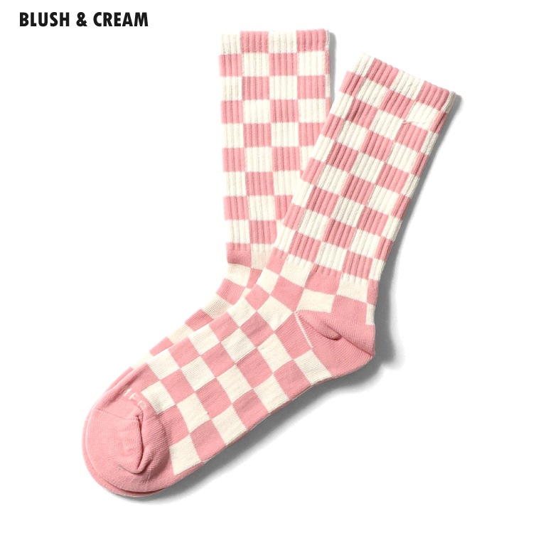 WELD / ウェルド WELD13 CHECKERBOARD CREW SOCKS / チェッカーボードクルーソックス -全4色- 