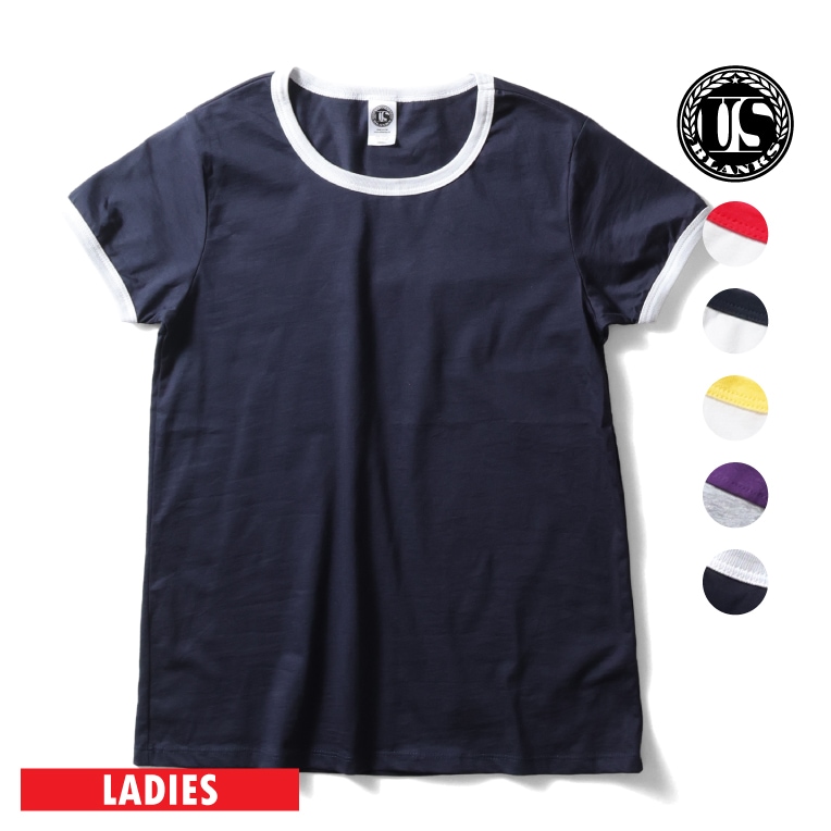 US BLANKS / ユーエスブランクス A-US609 WOMEN'S CLASSIC RINGER T-SHIRT / クラシックリンガーTシャツ -全5色-