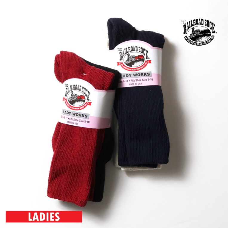 THE RAILROAD SOCK / レイルロードソックス RS641 WOMEN'S CREW SOCKS / ウィメンズクルーソックス -全2色-