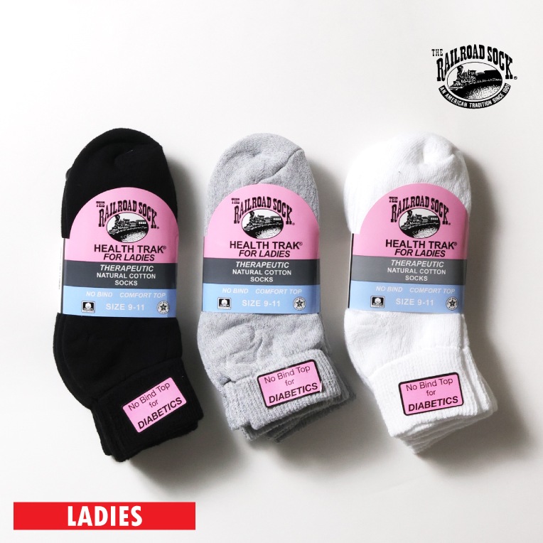 THE RAILROAD SOCK / レイルロードソックス R-639 3PAIR WOMEN'S QUARTER THERAPEUTIC SOCKS / ウィメンズクォーターソックス -全3色-