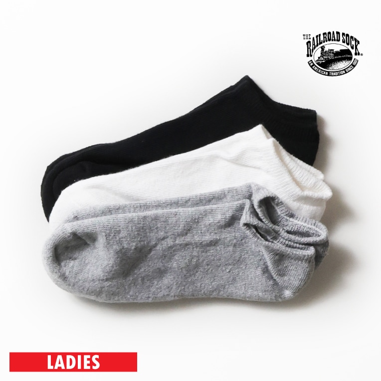 THE RAILROAD SOCK / レイルロードソックス R-613 WOMEN'S 3 PAIR NO SHOW SOCKS / ウィメンズ3足セットソックス -全1色-