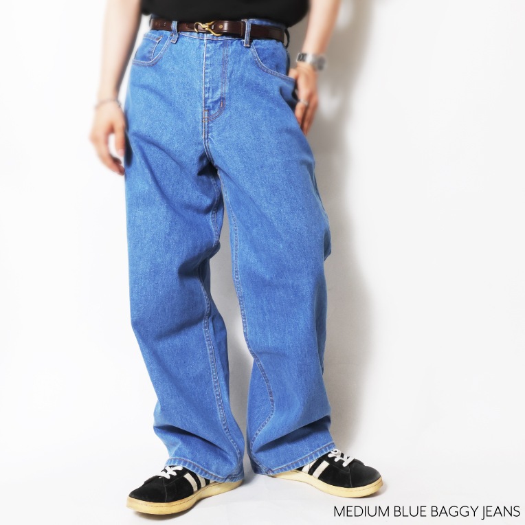 NEO BLUE / ネオブルー NEO244 MEDIUM BLUE BAGGY JEANS / ミディアム