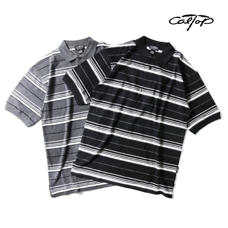 CALTOP  / キャルトップ CLTP333 STRIPE POLO  SHIRTS / ストライプポロシャツ -全2色- 