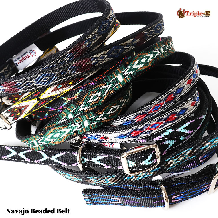 TRIPLE E / トリプル イー TPE4856 NAVAJO BEADED BELT / ナバホベルト -全8色- 