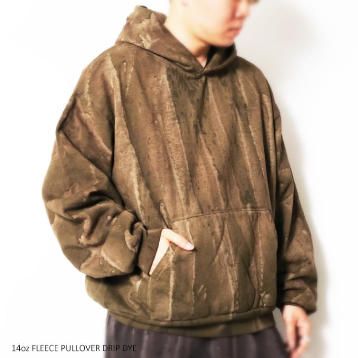 LOS ANGELES APPAREL / ロサンゼルスアパレル L-HF09DD 14oz FLEECE PULLOVER DRIP DYE / フリースプルオーバードリップダイスウェット -全2色- 