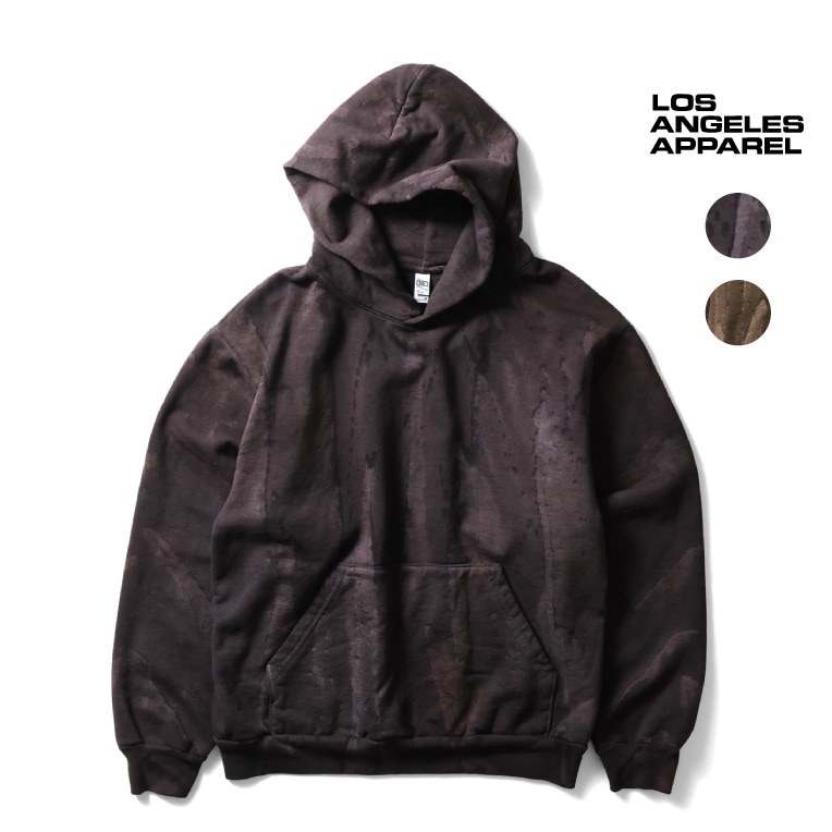 LOS ANGELES APPAREL / ロサンゼルスアパレル L-HF09DD 14oz FLEECE PULLOVER DRIP DYE / フリースプルオーバードリップダイスウェット -全2色- 