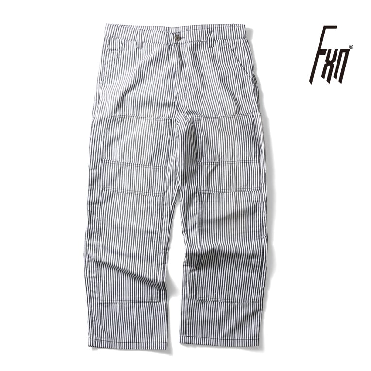 FXN Menswear / エフエックスエヌ メンズウェア F-0879 HICKORY DOUBLE KNEE WORK PANTS / ヒッコリーダブルニーワークパンツ -全2色-  