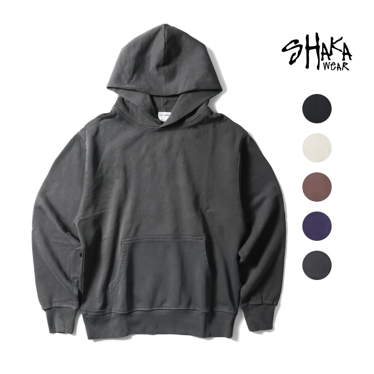 SHAKA WEAR / シャカウェア S-GD-F-HO 13.5oz LOSANGELS GARMENT DYE FLEECE HOODIE / 13.5オンスガーメントダイフリースフーディ -全5色- 