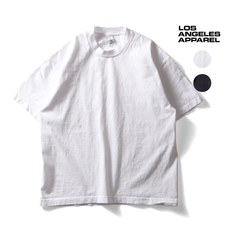 LOS ANGELES APPAREL / ロサンゼルスアパレル  L-1201WGD 8.5oz S/S GARMENT DYE WIDE T-SHIRT / ガーメントダイワイド半袖TEEシャツ-全2色- 