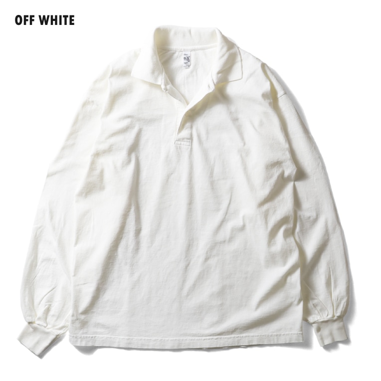 LOS ANGELES APPAREL / ロサンゼルスアパレル  L-18417GD LONG SLEEVE POLO T-SHIRT / 長袖ポロTEEシャツ-全2色- 