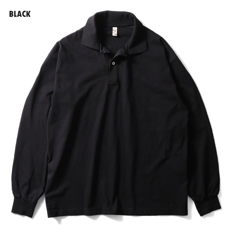 LOS ANGELES APPAREL / ロサンゼルスアパレル  L-18417GD LONG SLEEVE POLO T-SHIRT / 長袖ポロTEEシャツ-全2色- 