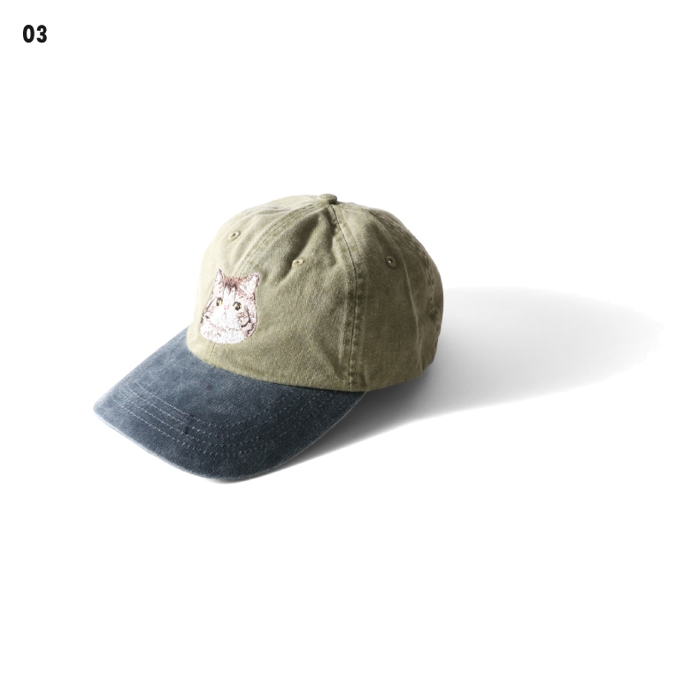 SUPERIOR STITCH EMBROIDERY / スーペリアステッチ刺繍 SS-CP83 CAT EMBROIDERY CAP / 猫刺繍キャップ -全2色-
