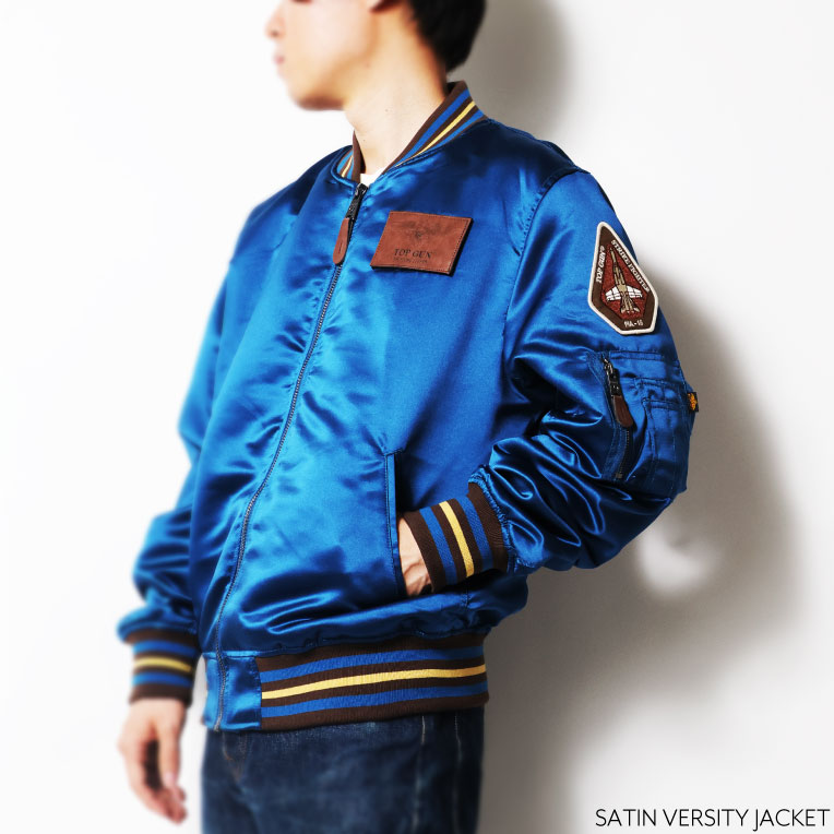 TOP GUN / トップガン TGJ2612 SATIN VERSITY JACKET / サテンバーシティジャケット -全1色- 