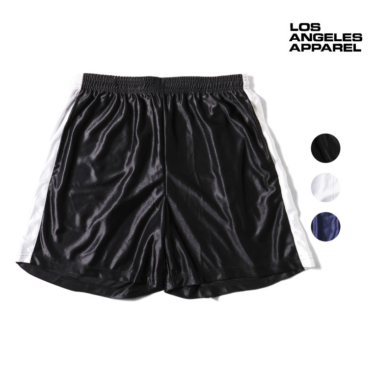 LOS ANGELES APPAREL / ロサンゼルスアパレル L-HD440 2 TONE HEAVY DAZZLE ATHLETIC SHORTS /  2トーンヘビーダズルアスレチックショーツ -全3色- メンズ レディース ハーフパンツ ショートパンツ 短パン バスパン 半ズボン スポーツ アメリカ製 無地 [L-HD440]