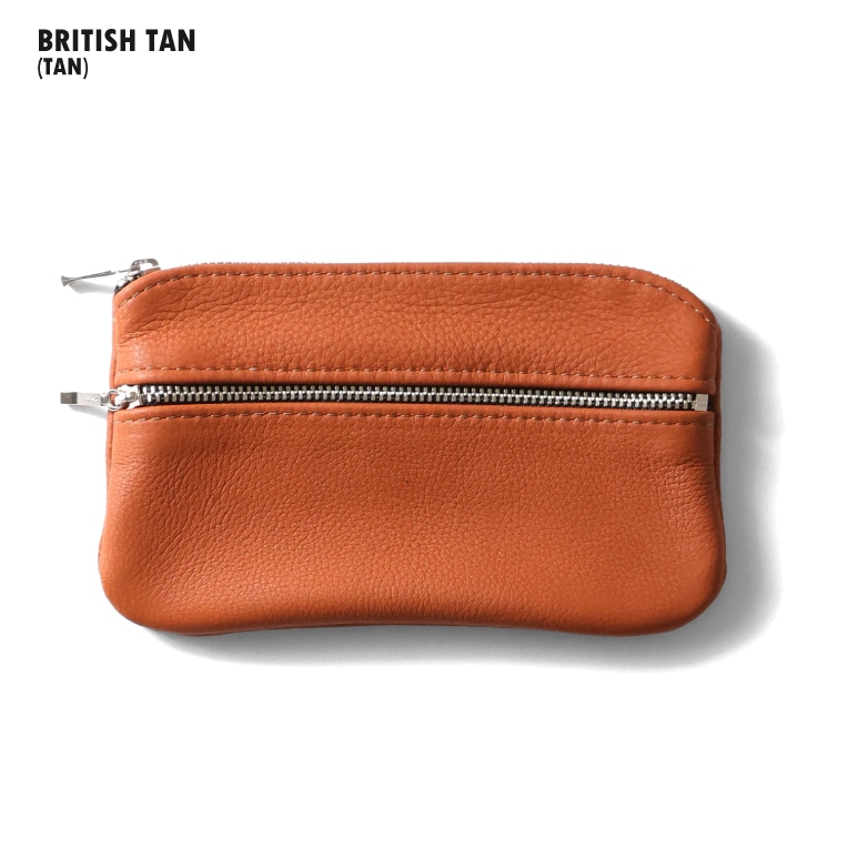 MOONSHINE LEATHER CO. / ムーンシャインレザーカンパニー MOON262 7-inch DOUBLE ZIPPERRED POUCH / 7インチダブルジップポーチ -全3色- 