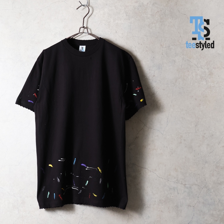 TEE STYLED / ティースタイルド TS6000 PAINT DRIPS TEE  / ペイントTシャツ -全1色- 