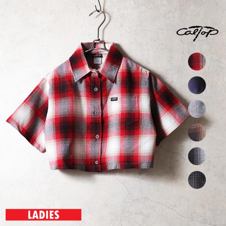 CALTOP  / キャルトップ CLTPWS001 S/S GIRLS CROP SHIRT / クロップ丈半袖シャツ -全6色- 