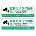 公共交通機関・公共施設向　監視カメラ作動中ステッカー 2枚セット