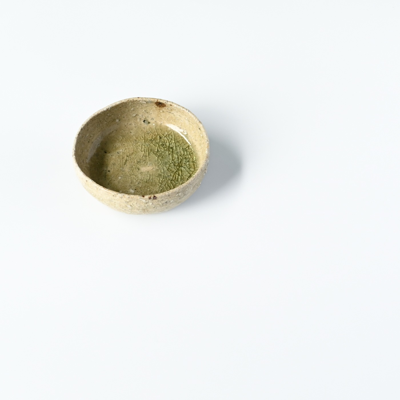 丸鉢　淡緑　直径15cm 盆栽鉢 丸反型鉢 緑色 織部釉 瀬戸焼 (4号) – うめきち盆栽用品店