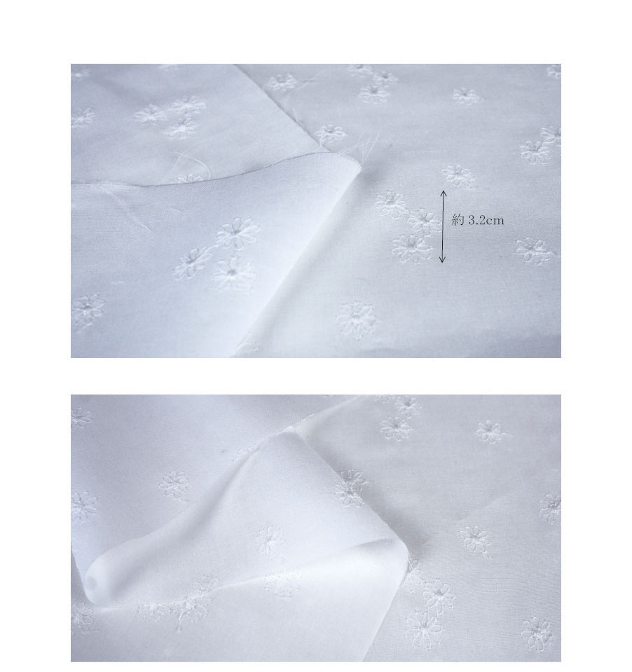 綿ローンレース マーガレット