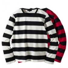 ボーダーtシャツs S 666 パンクロックファッションの通販