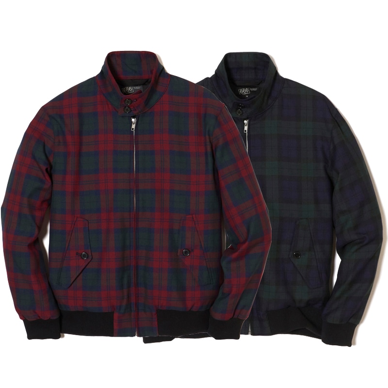 タータンチェック ハーリントンジャケット｜『666』パンクロック