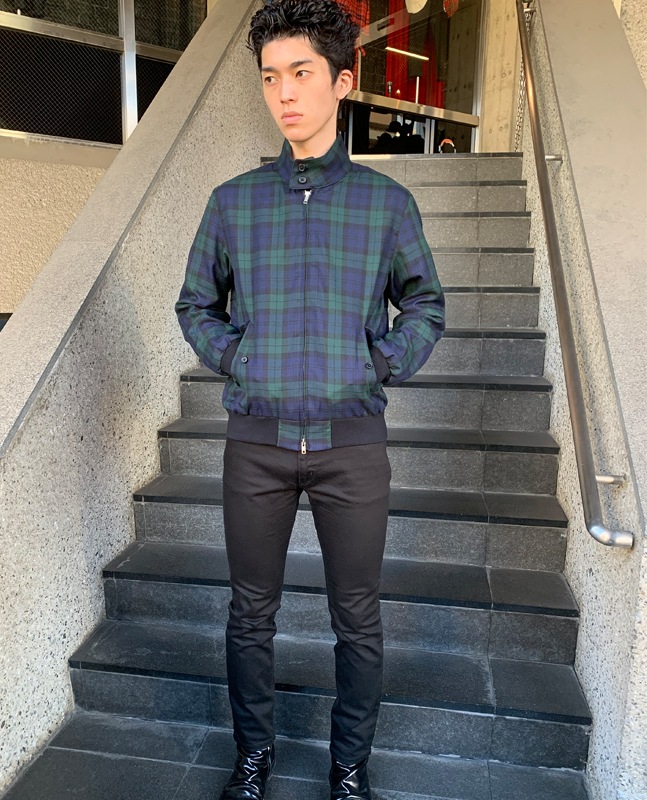 タータンチェック ハーリントンジャケット｜『666』パンクロック