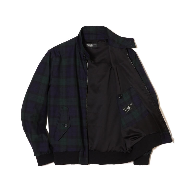 タータンチェック ハーリントンジャケット｜『666』パンクロック