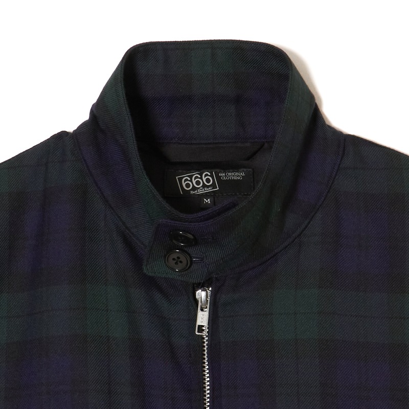 タータンチェック ハーリントンジャケット｜『666』パンクロック