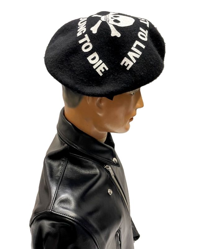 テオドール　ブランドロゴベレー帽　BLACK fit=scale-down,w=1200