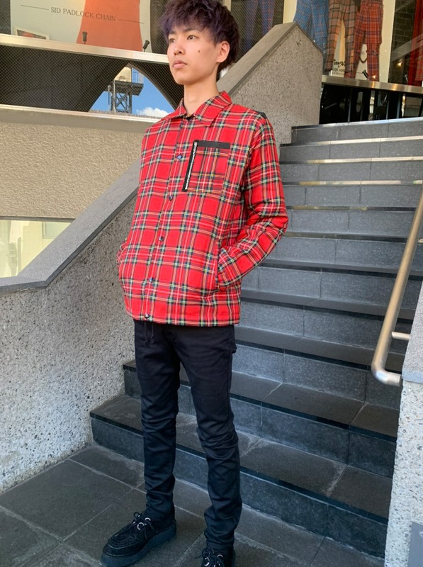 タータンチェックコーチジャケット｜『666』パンクロックファッション